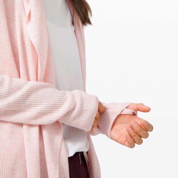 Lululemon Sundown Sweater Wrap Heathered Ballet Slipper - Picture 4 of 13